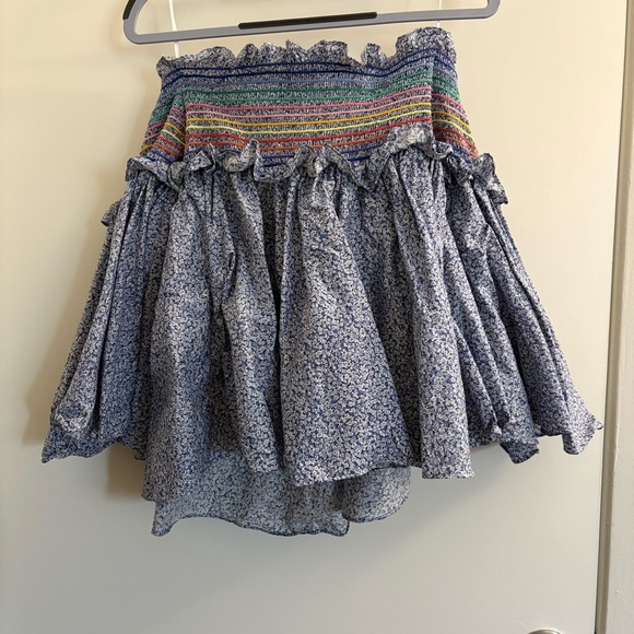 Petersyn Davenport off-the-shoulder smocked top size Large 100% cotton girly - Picture 9 of 9